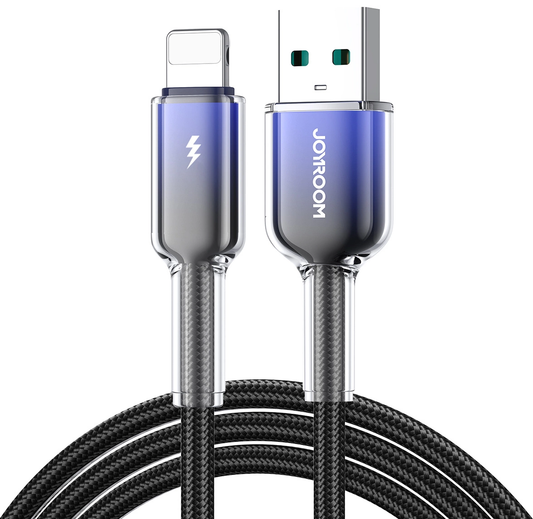 Cabo de Dados e Carregamento USB-A - Lightning Joyroom S-A42, 18W, 1,2m, Preto