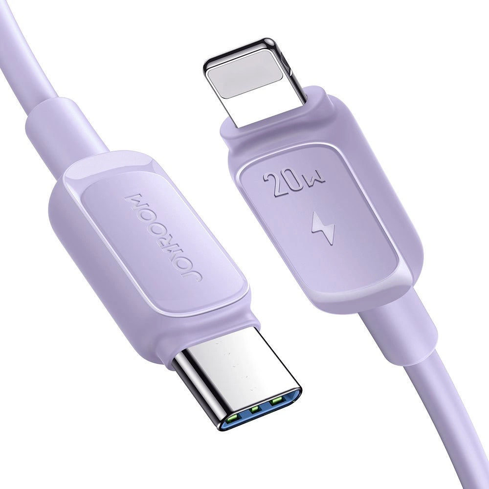 Cabo de Dados e Carregamento USB-C - Lightning Joyroom S-A14, 20W, 1,2m, Roxo