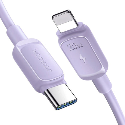 Cabo de Dados e Carregamento USB-C - Lightning Joyroom S-A14, 20W, 1,2m, Roxo