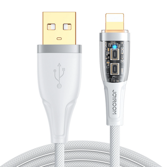 Cabo de Dados e Carregamento USB-A - Lightning Joyroom S-UL012A3, 18W, 1,2m, Branco