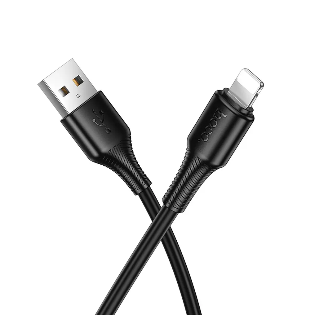 Cabo de Dados e Carregamento USB-A - Lightning HOCO X120, 18W, 1m, Preto