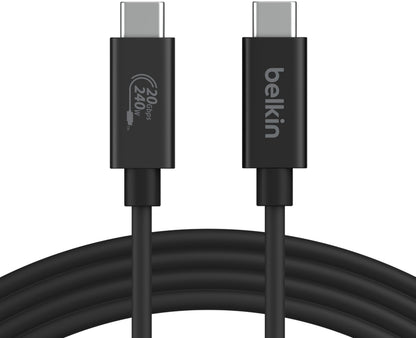 Cabo de Dados e Carregamento USB-C - USB-C Belkin Connect, 240W, 2m, Preto INZ004bt2MBK