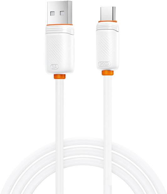 Cabo de Dados e Carregamento USB-A - USB-C XO Design NB302, 18W, 1m, Branco
