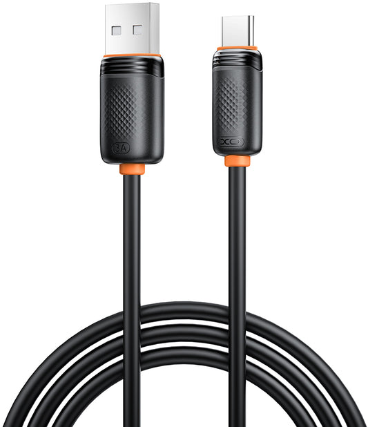 Cabo de Dados e Carregamento USB-A - USB-C XO Design NB302, 18W, 1m, Preto
