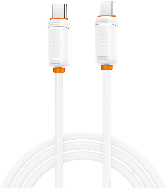 Cabo de Dados e Carregamento USB-C - USB-C XO Design NB-Q302B, 60W, 1m, Branco