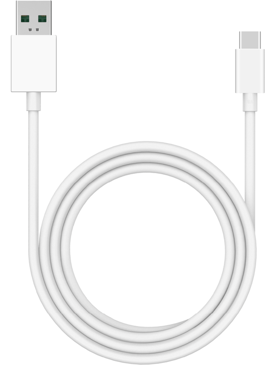 Cabo de Dados e Carregamento USB-A - USB-C Oppo DL129, 1m, Branco 611602000006