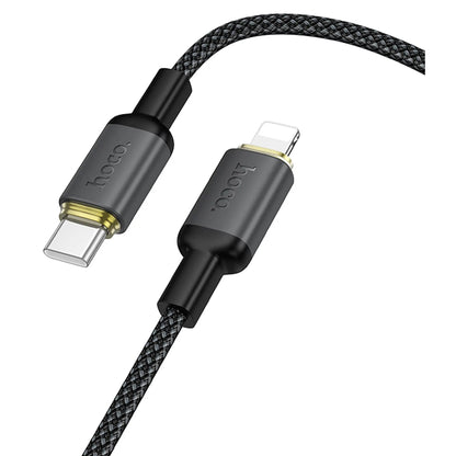 Cabo de Dados e Carregamento USB-A - Lightning HOCO X128 Benefit, 10W, 1m, Preto