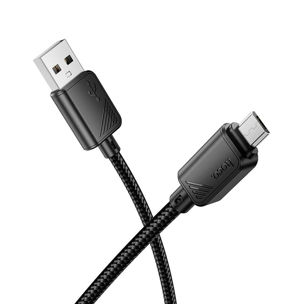 Cabo de Dados e Carregamento USB-A - microUSB HOCO X113, 18W, 1m, Preto