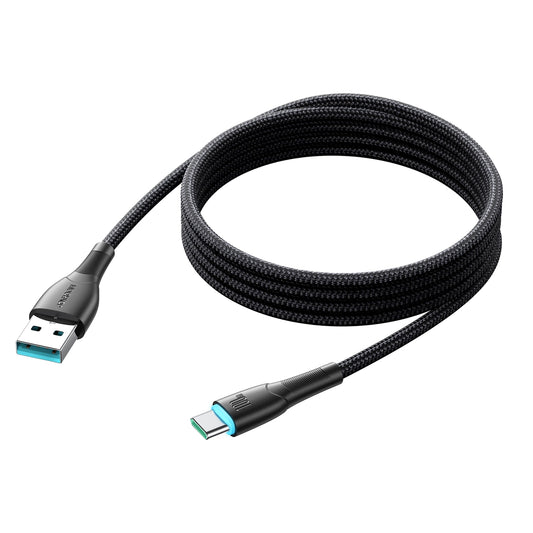 Cabo de Dados e Carregamento USB-A - USB-C Joyroom S-A32, 100W, 1m, Preto