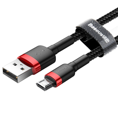 Cabo de carregamento e dados USB-A - microUSB Baseus Cafule, 18W, 1m, vermelho CAMKLF-B91