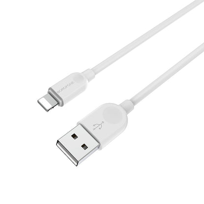 Cabo de carregamento e dados USB-A - Lightning Borofone BX14 LinkJet, 18W, 1m, Branco