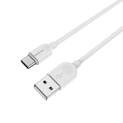 Cabo de carregamento e dados USB-A - USB-C Borofone BX14 LinkJet, 18W, 1m, Branco