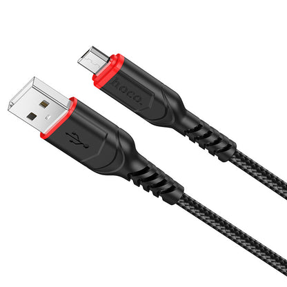 HOCO X59 Victory USB-A - cabo de carregamento e dados microUSB, 18W, 1m, preto