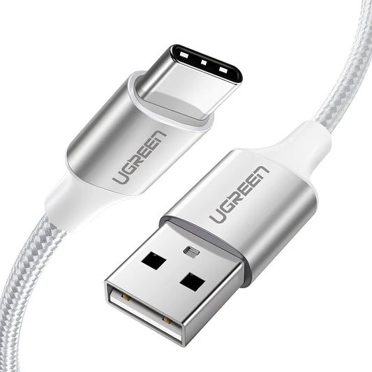 UGREEN US288 USB-A to USB-C Data and Charging Cable, 18W, 2m, White