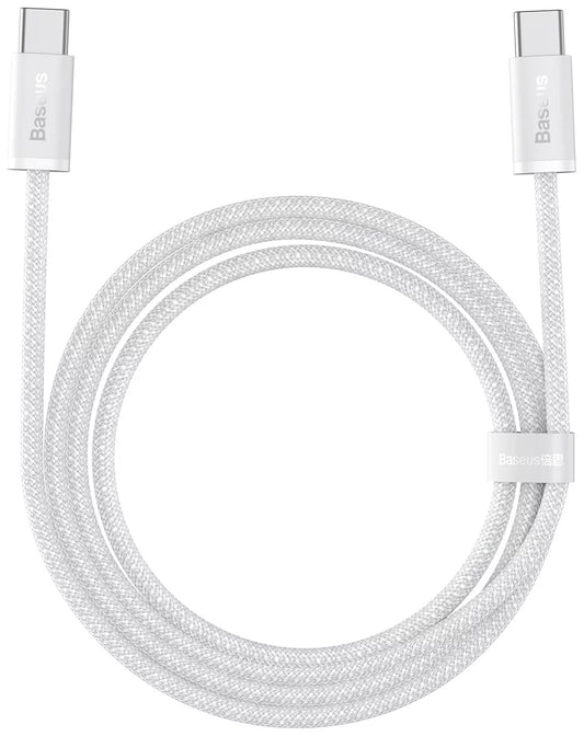 Cabo de carregamento e dados USB-C - USB-C Baseus Dynamic Series, 100W, 1m, Branco CALD000202 