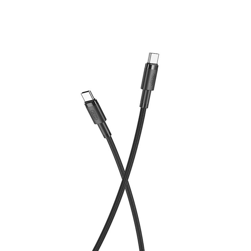 Cabo de carregamento e dados USB-C - USB-C XO Design USB-C NB-Q199, 100W, 1,5 m, preto 