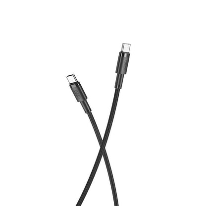 Cabo de carregamento e dados USB-C - USB-C XO Design USB-C NB-Q199, 100W, 1,5 m, preto 