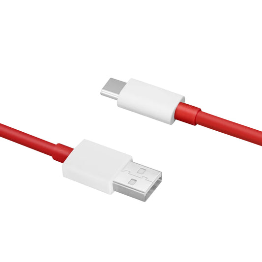 Cabo de carregamento e dados USB-A - USB-C OnePlus DL129, 100W, 1m, vermelho 5461100530