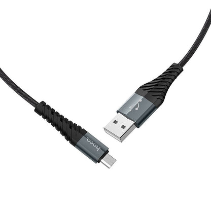 HOCO X38 Cool USB-A - cabo de carregamento e dados microUSB, 18W, 1m, preto 