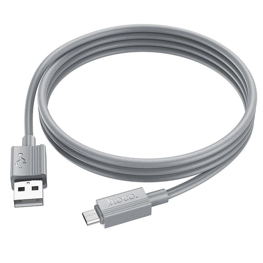 USB-A to microUSB Data and Charging Cable HOCO X107, 18W, 1m, Gray