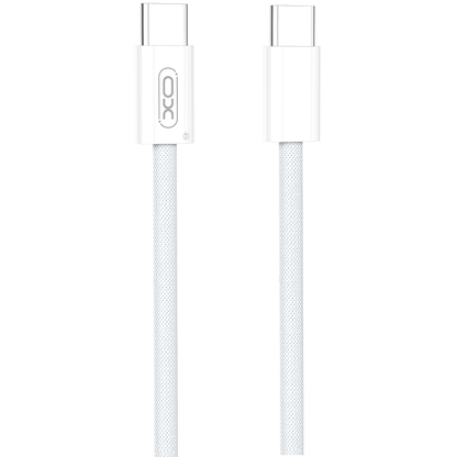 Cabo de Dados e Carregamento USB-C - USB-C XO Design NB-Q260A, 60W, 1m, Branco