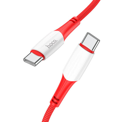 Cabo de carregamento e dados USB-C - USB-C HOCO X70, 60W, 1m, vermelho 