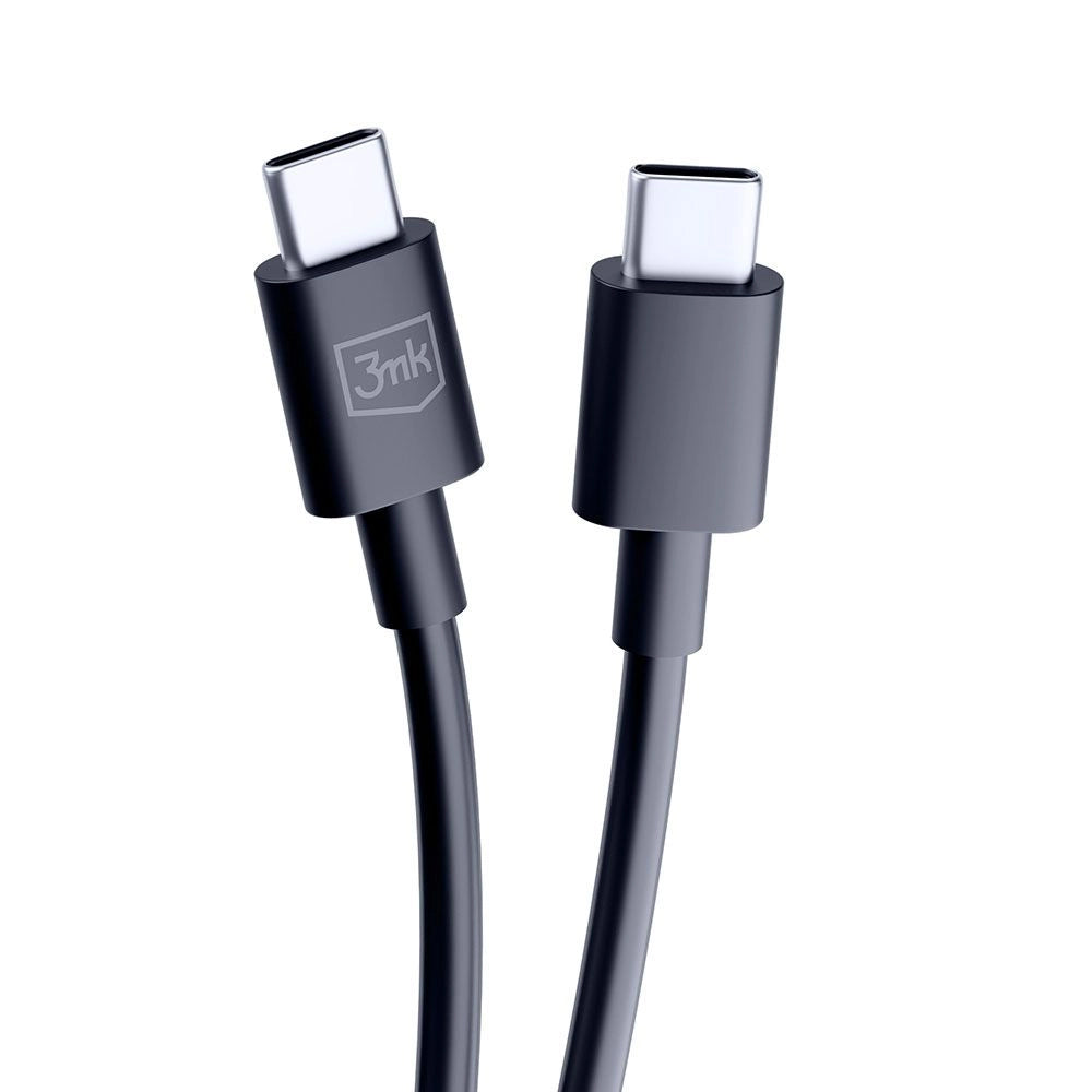 Cabo de Dados e Carregamento USB-C - USB-C 3MK Hyper, 100W, 1.2m, Preto