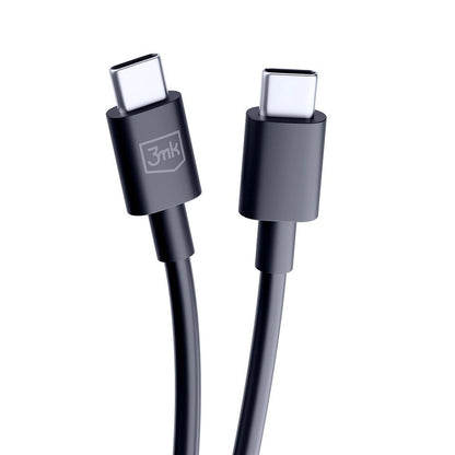 Cabo de Dados e Carregamento USB-C - USB-C 3MK Hyper, 100W, 1.2m, Preto