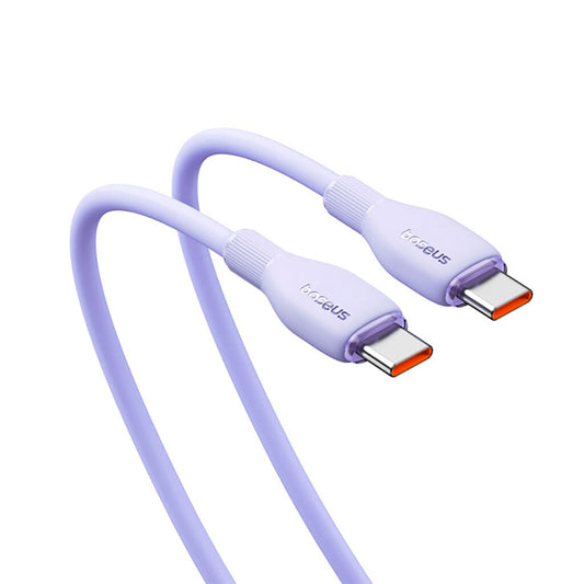Cabo de Dados e Carregamento USB-C - USB-C Baseus Pudding, 100W, 1.2m, Roxo P10355702511-00