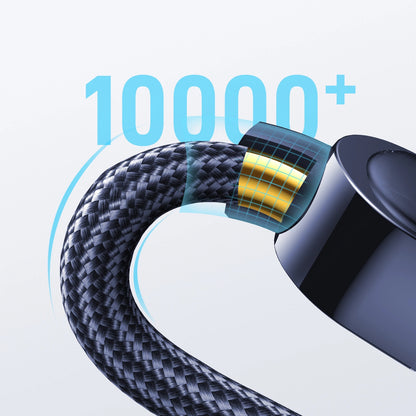 Cabo de Dados e Carregamento USB-C - USB-C Joyroom A4 Display, 100W, 1.2m, Azul