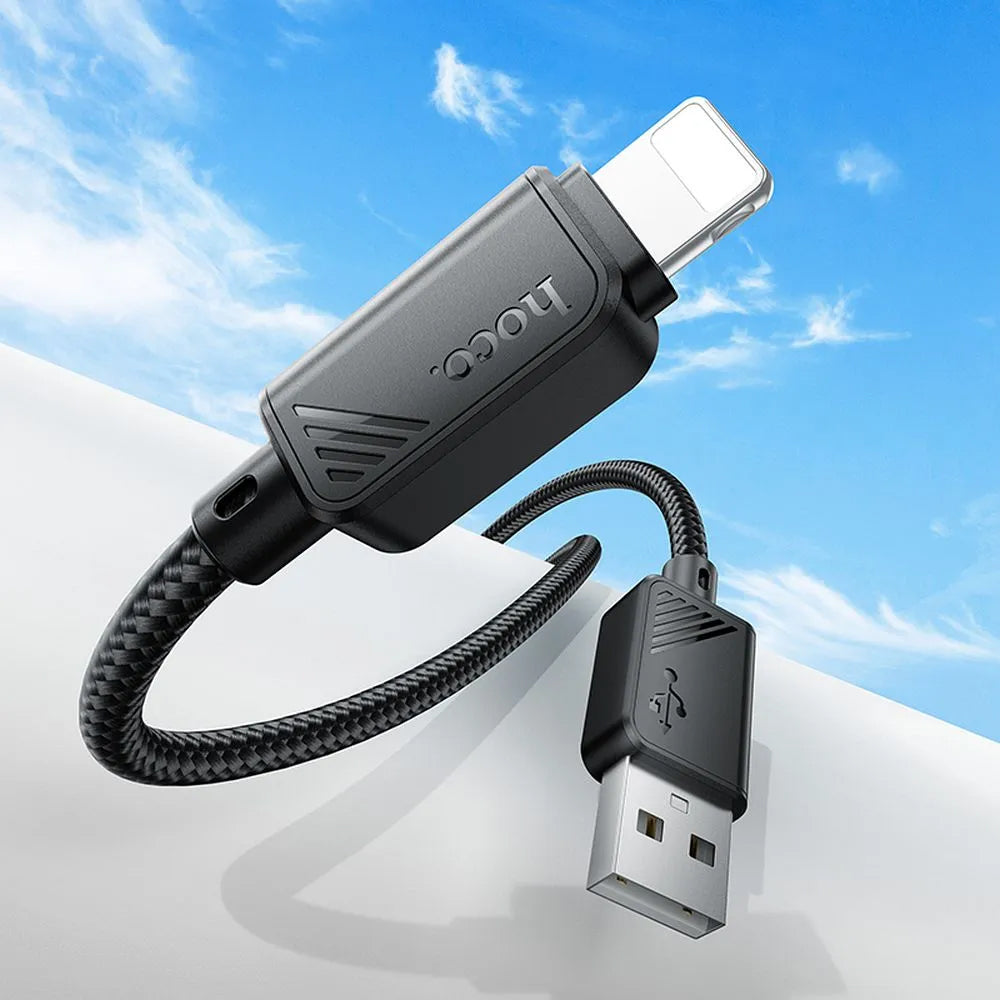 Cabo de Dados e Carregamento USB-A - Lightning HOCO X113, 18W, 1m, Preto