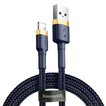 Cabo de Dados e Carregamento USB-A - Lightning Baseus Cafule, 18W, 2m, Azul Marinho CALKLF-CV3