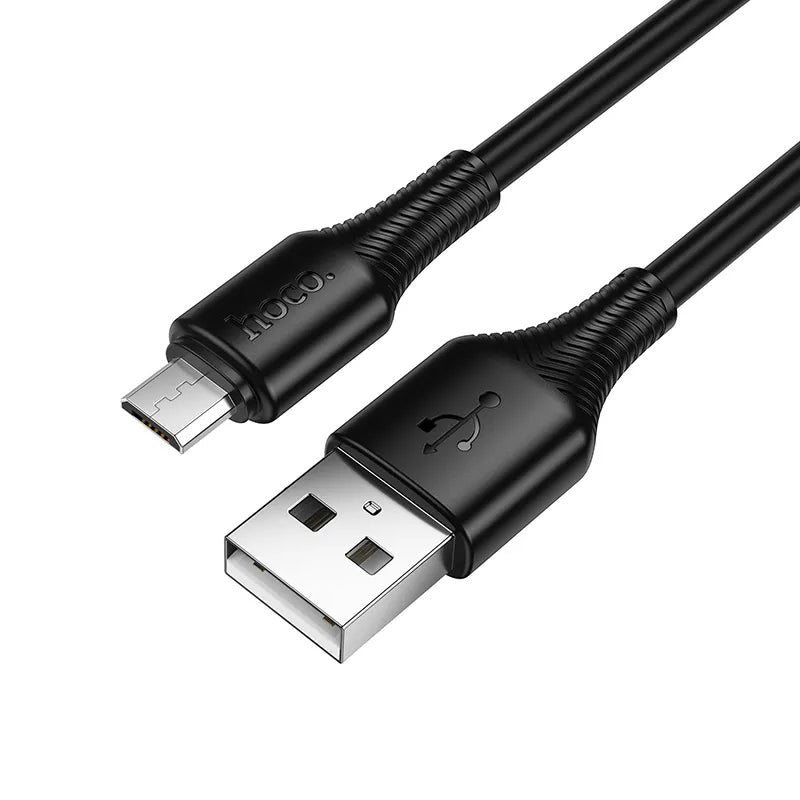 Cabo de Dados e Carregamento USB-A - microUSB HOCO X120, 18W, 1m, Preto