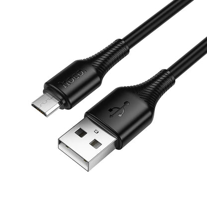 Cabo de Dados e Carregamento USB-A - microUSB HOCO X120, 18W, 1m, Preto