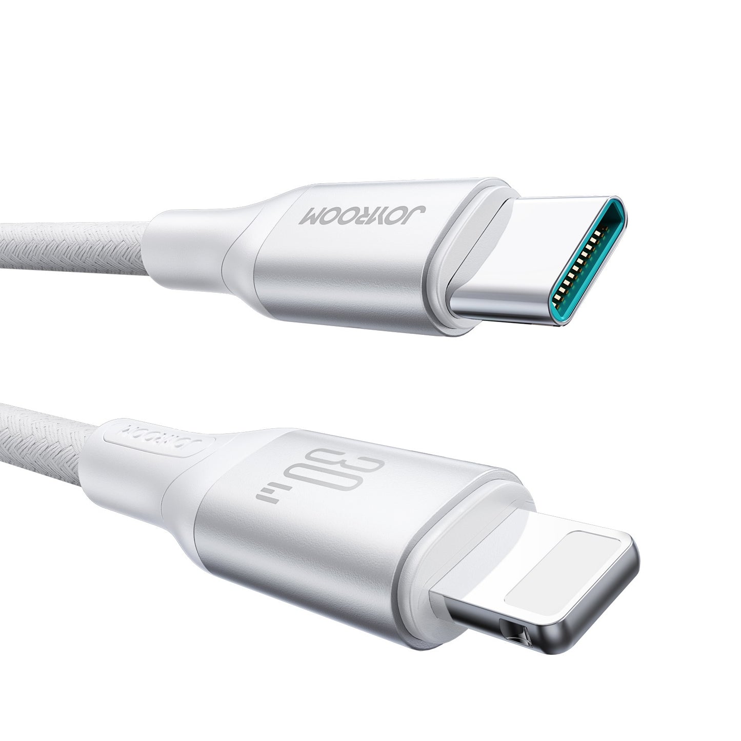 Cabo de Dados e Carregamento USB-C - Lightning Joyroom S-A28 Flash, 30W, 1m, Branco