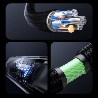 Cabo de Dados e Carregamento USB-A - Lightning Joyroom S-A16 Pro Prism Display, 12W, 1.2m, Preto