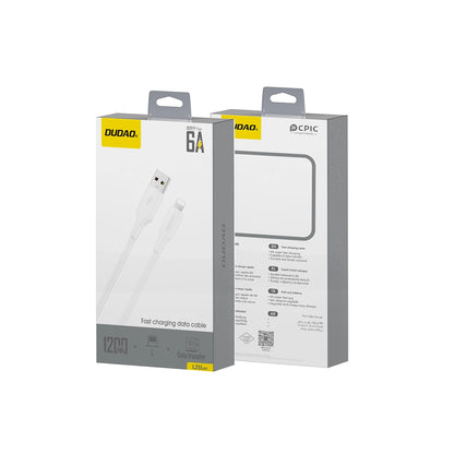 Cabo de Dados e Carregamento USB-A - Lightning Dudao L2sL, 30W, 1.2m, Branco