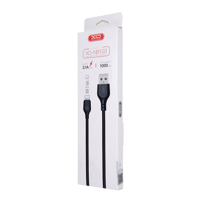 Cabo de Dados e Carregamento USB-A - USB-C XO Design NB103, 18W, 1m, Preto