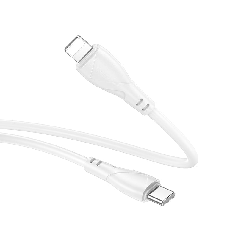 Cabo de Dados e Carregamento USB-C - Lightning Borofone BX121 Energy, 27W, 1m, Branco