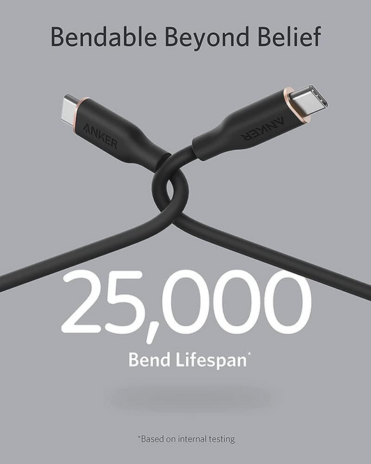 Cabo de Dados e Carregamento USB-C - USB-C Anker PowerLine III, 100W, 0.9m, Preto A8552H11