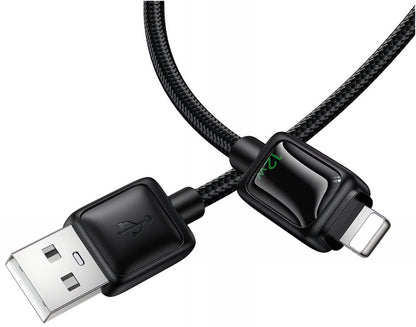 Cabo de Dados e Carregamento USB-A - Lightning HOCO U146, 12W, 1.2m, Preto