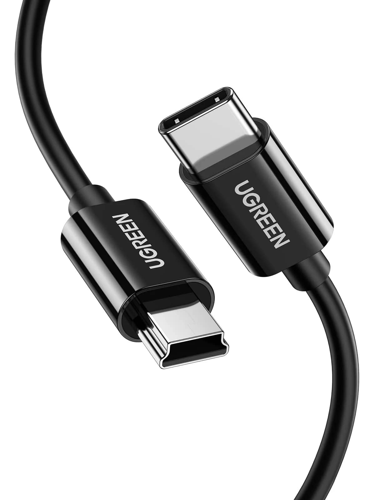 USB-C to miniUSB Data and Charging Cable UGREEN US242, 18W, 1m, Black