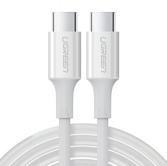 Cabo de Dados e Carregamento USB-C - USB-C UGREEN US300, 100W, 2m, Branco