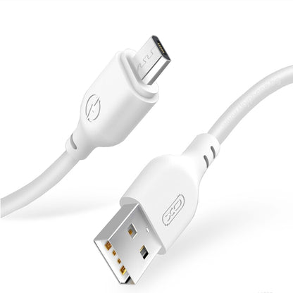Cabo de Dados e Carregamento USB-A - microUSB XO Design NB103, 18W, 1m, Branco