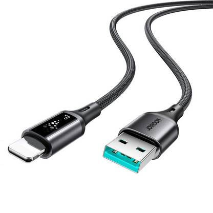Cabo de Dados e Carregamento USB-A - Lightning Joyroom S-A60 StarTalk, 18W, 1.2m, Preto