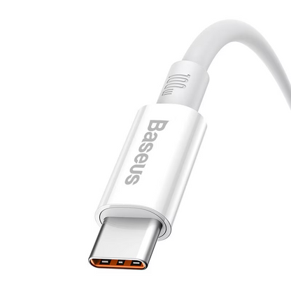 Cabo de Dados e Carregamento USB-A - USB-C Baseus Superior Series, 100W, 1m, Branco P10320102214-01