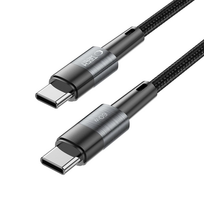 Cabo de Dados e Carregamento USB-C - USB-C Tech-Protect Ultraboost, 60W, 2m, Cinzento