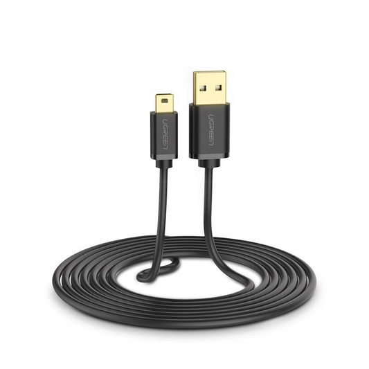 Cabo de Dados e Carregamento USB-A - miniUSB UGREEN US132, 3m, Preto