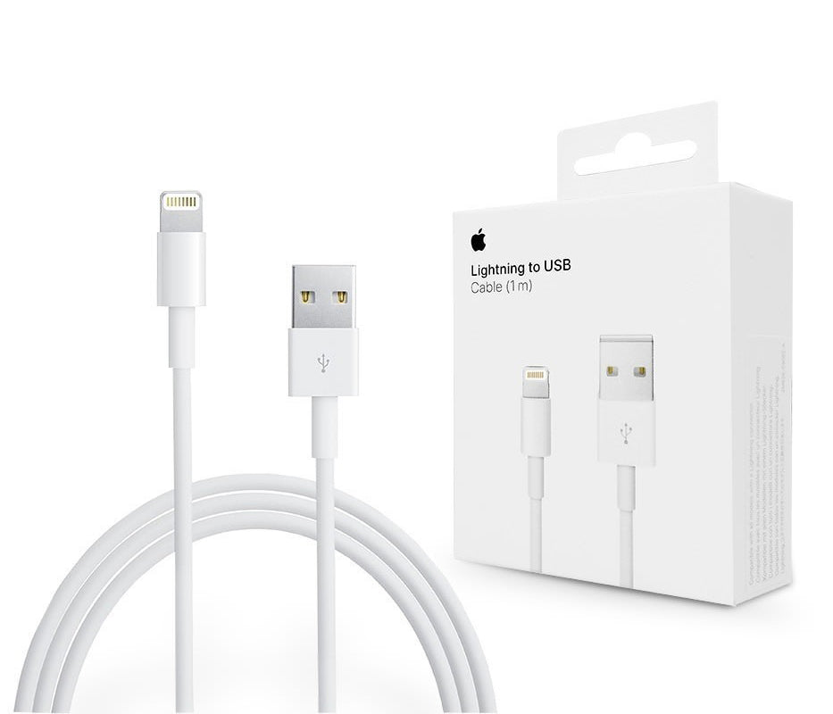 Cabo de Dados e Carregamento USB-A - Lightning Apple A1480, 18W, 1m, Branco MUQW3ZM/A