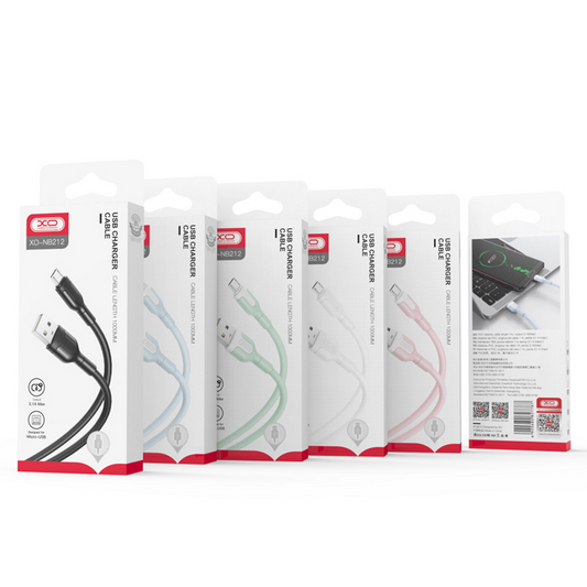 Cabo de carregamento e dados USB-A - Lightning XO Design NB212, 18W, 1m, branco 